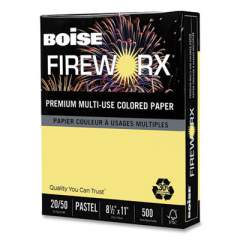 Boise FIREWORX Premium Multi-Use Paper, 20lb, 8.5 x 11, Crackling Canary, 500/Ream (MP2201CY)