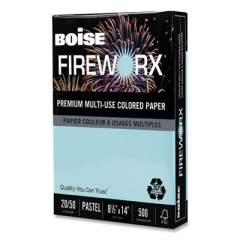 Boise FIREWORX Premium Multi-Use Paper, 20lb, 8.5 x 14, Bottle Rocket Blue, 500/Ream (MP2204BE)