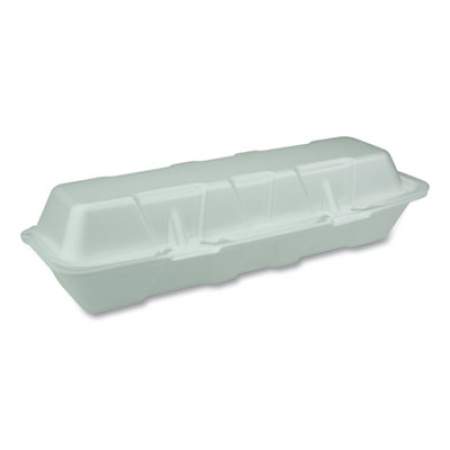 Pactiv Evergreen Foam Hinged Lid Containers, Dual Tab Lock Hoagie, 13 x 4 x 4, White, 250/Carton (0TH1X267000Y)