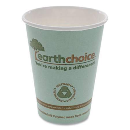 Pactiv Evergreen EarthChoice Hot Cups, 12 oz, Teal, 1,000/Carton (DPHC12EC)