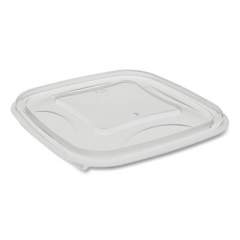 Pactiv Evergreen EarthChoice Recycled Plastic Square Flat Lids, 5.5 x 5.5 x 0.75, Clear, 504/Carton (YSACLF05)