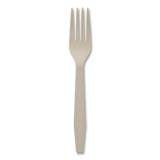 Pactiv Evergreen EarthChoice PSM Cutlery, Heavyweight, Fork, 6.88", Tan, 1,000/Carton (YPSMFTEC)