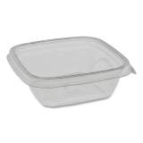 Pactiv Evergreen EarthChoice Recycled PET Square Base Salad Containers, 12 oz, 5 x 5 x 1.63, Clear, 504/Carton (SAC0512)
