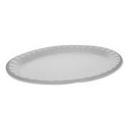 Pactiv Evergreen Unlaminated Foam Dinnerware, Platter, Oval, 11.5 x 8.5, White, 500/Carton (YTH100430000)