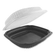 Anchor Packaging Culinary Lites Microwavable Container, 47.5 oz, 10.56 x 9.98 x 3.18, Clear/Black, 100/Carton (4699610)