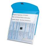 Oxford 4-Pocket Envelope Folder, 3-Hole Punched, Letter Size, Blue/Translucent (372238)