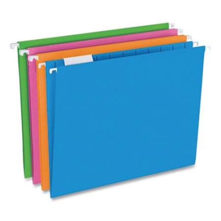 Pendaflex Glow Poly Hanging File Folders, Letter Size, 1/5-Cut Tab, Assorted, 12/Box (1075844)