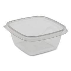 Pactiv Evergreen EarthChoice Recycled PET Square Base Salad Containers, 16 oz, 5 x 5 x 1.75, Clear, 504/Carton (SAC0516)