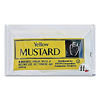 Condiment Packets, Mustard, 0.16 oz Packet, 200/Carton (80006)