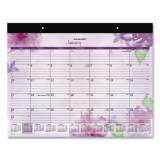 AT-A-GLANCE Beautiful Day Desk Pad Calendar, Floral Artwork, 21.75 x 17, Assorted Color Sheets, Black Binding, 12-Month (Jan-Dec): 2022 (SK38704)