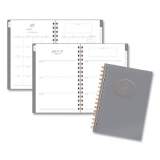 Cambridge Workstyle Academic Planner, Gem Embossed Artwork, 8.5 x 5.5, Gray/Gold Cover, 12-Month (July to June): 2021 to 2022 (1442200A30)