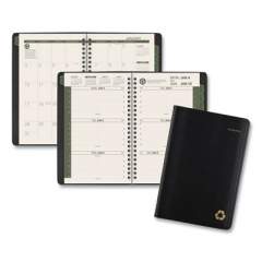 AT-A-GLANCE Recycled Weekly Block Format Appointment Book, 8.5 x 5.5, Black Cover, 12-Month (Jan to Dec): 2022 (70100G05)