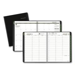 AT-A-GLANCE Recycled Weekly Vertical-Column Format Appointment Book, 11 x 8.25, Black Cover, 12-Month (Jan to Dec): 2022 (70950G05)