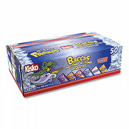Giant Freezies, 6 Assorted Flavors, 5.5 oz Sleeve, 50 Sleeves/Box (20900477)