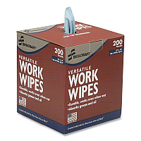 7920016849744, SKILCRAFT Industrial Work Wipes, 1-Ply, 12 x 10, Blue, 200 Sheets/Box, 8 Boxes/Carton (6849744)