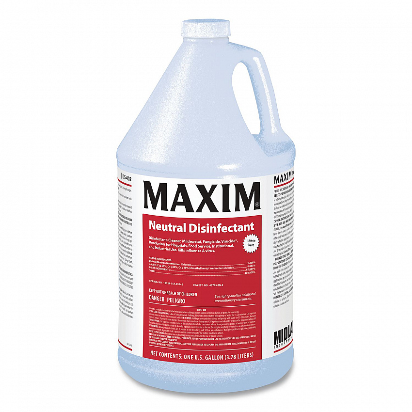 Neutral Disinfectant, Lemon Scent, 1 gal Bottle, 4/Carton (04020041)