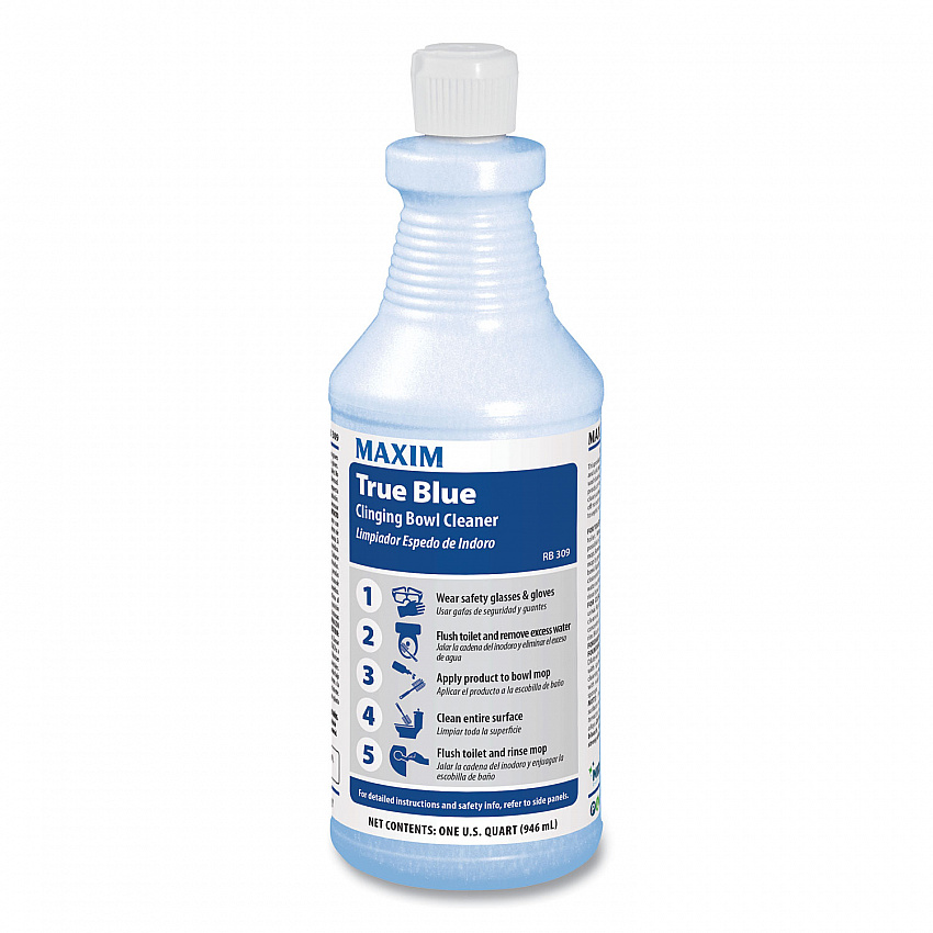 True Blue Clinging Bowl Cleaner, Mint Scent, 32 oz Bottle, 12/Carton (03090012)