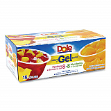 Fruit in Gel Cups, Mandarins/Orange, Peaches/Strawberry, 4.3 oz Cups, 16 Cups/Carton (22000473)