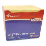 AbilityOne 7530012858355 SKILCRAFT Self-Stick Note Pads, 4" x 6", Unruled, Yellow, 100 Sheets, 1/DZ