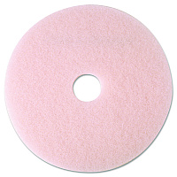 Ultra High-Speed Eraser Floor Burnishing Pad 3600, 19" Diameter, Pink, 5/Carton (25857)