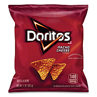 Nacho Cheese Tortilla Chips, 1 oz Snack Bag, 50/Carton (22000475)