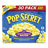 Microwave Popcorn, Movie Theater Butter, 3 oz Bags, 30/Carton (22000633)
