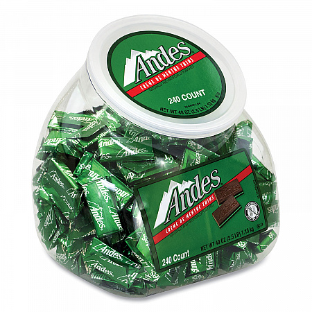 Creme de Menthe Chocolate Mint Thins, 240 Pieces/40 oz Tub, 1 Tub/Carton (20906034)