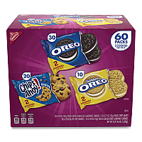 Cookie Variety Pack, Assorted Flavors, 0.77 oz Pack, 60 Packs/Carton (22000729)