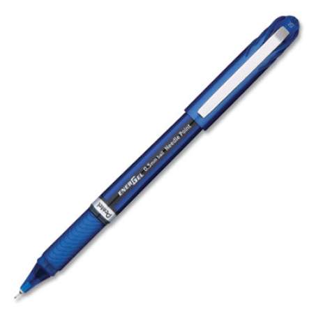 Pentel EnerGel NV Gel Pen, Stick, Fine 0.5 mm, Blue Ink, Blue Barrel, Dozen (1140554)