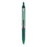Pilot Precise V5RT Roller Ball Pen, Retractable, Extra-Fine 0.5 mm, Green Ink, Green/Silver Barrel (2791505)