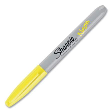 Sharpie Neon Permanent Markers, Fine Bullet Tip, Neon Yellow (132113)