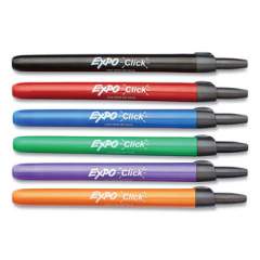 EXPO Click Dry Erase Marker, Fine Bullet Tip, Assorted Colors, Dozen (815971)