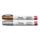 Sharpie Permanent Paint Marker, Medium Bullet Tip, Assorted Metallic Colors, 2/Pack (34968PP)