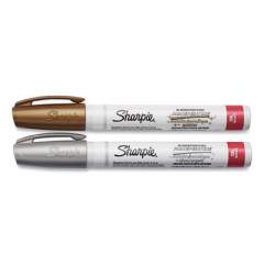 Sharpie Permanent Paint Marker, Medium Bullet Tip, Assorted Metallic Colors, 2/Pack (34968PP)