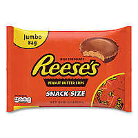 Snack Size Peanut Butter Cups, Jumbo Bag, 19.5 oz Bag (24600012)