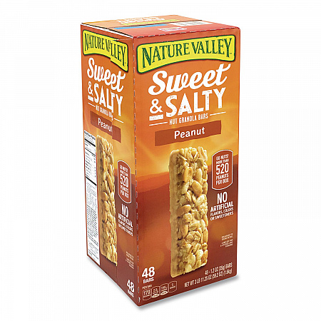 Granola Bars, Sweet and Salty Peanut, 1.2 oz Pouch, 48/Box (22000449)