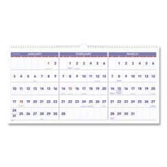 AT-A-GLANCE Deluxe Three-Month Reference Wall Calendar, Horizontal Orientation, 24 x 12, White Sheets, 15-Month (Dec-Feb): 2021 to 2023 (PM1428)