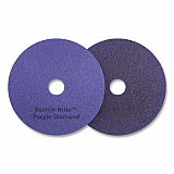 Diamond Floor Pads, 14" Diameter, Purple, 5/Carton (08742)