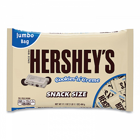 Snack Size Bars, Cookies n Creme, 17.1 oz Bag, 2/Pack (24600029)