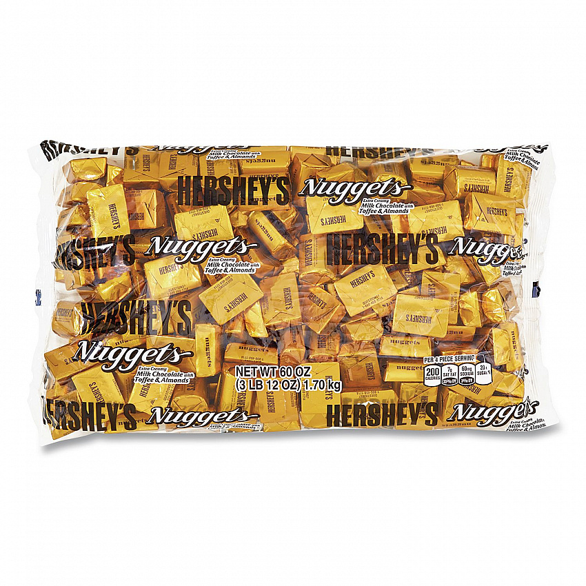 Nuggets, Bulk Pack, Milk Chocolate with Toffee and Almonds, 60 oz Bag (24600051)