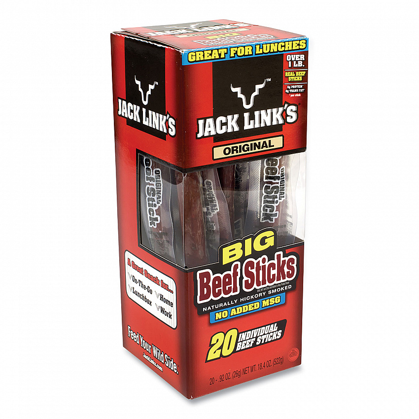 Big Beef Sticks, 0.92 oz Sticks, 20 Sticks/Carton (27800001)