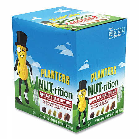 NUT-rition Heart Healthy Mix, 1.5 oz Tube, 18 Tubes/Carton (30700008)