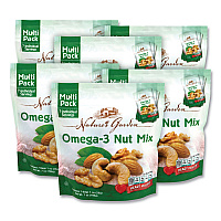 Omega-3 Nut Mix, 1 oz Pouch, 7 Pouches/Pack, 6 Packs/Carton (29400007)