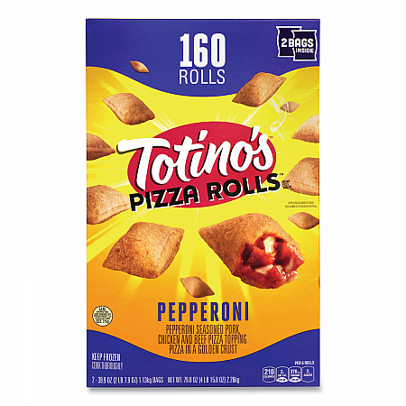 Pepperoni Pizza Rolls, 39.9 oz Bag, 80 Rolls/Bag, 2 Bags/Carton (90300034)