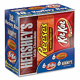 Full Size Chocolate Candy Bar Variety Pack, Assorted 1.5 oz Bar, 18 Bars/Carton (24600349)