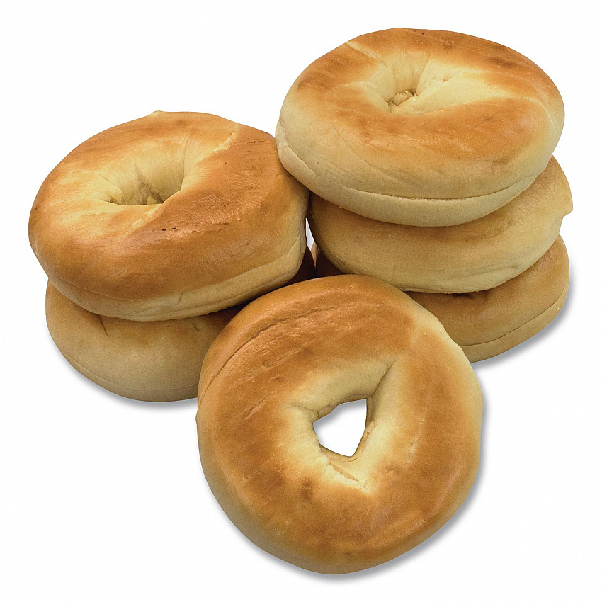 Fresh Plain Bagels, 6/Carton (90000074)