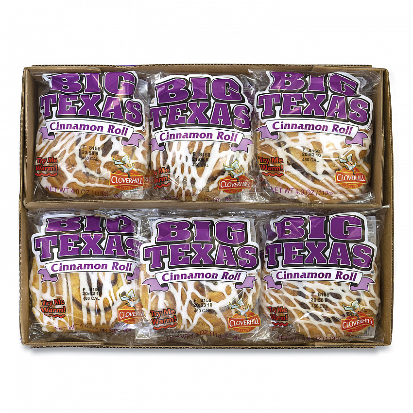 Big Texas Cinnamon Roll, 4 oz Box, 12/Carton (90000135)