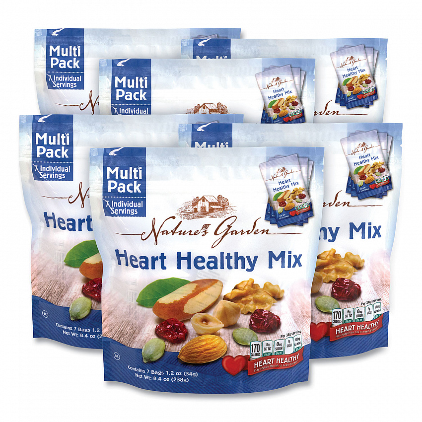 Healthy Heart Mix, 1.2 oz Pouch, 7 Pouches/Pack, 6 Packs/Carton (29400006)