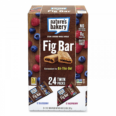 Fig Bars Variety Pack, 2 oz Twin Pack, 24 Twin Packs/Box (90000151)