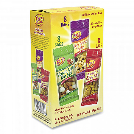 Trail Mix Variety Pack, Assorted Flavors, 24 Packets/Carton (28800012)